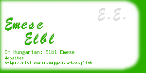 emese elbl business card